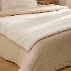 atmosphera Mantas>Mnata ADIREL beige pelo 80x180cm