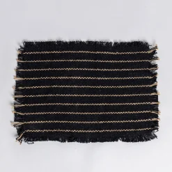 Manteles, Servilletas Y Manteles Individuales>Mnatel individual negro 30x45cm