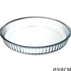 Platos Para Tartas, Tartas Y Bombones>Molde P/Tartas Borcam De Vidrio 32Cm