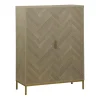 Muebles Y Carros De Apoyo|Estilo Contemporaneo>Mueble auxiliar alto CHEVRON beige mdf c/2 puertas