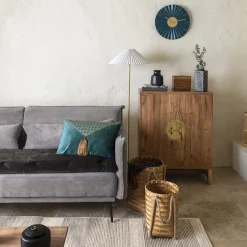 atmosphera Muebles Y Carros De Apoyo|Estilo Oriental>Mueble C/2 Puertas Marrón 80x35x101.5Cm