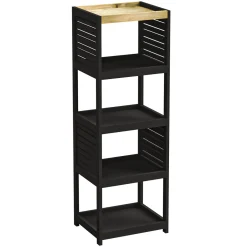 Muebles Con Lavabo Y Auxiliares>Mueble con 5 niveles CANCUN negro