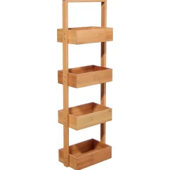 5five Muebles Con Lavabo Y Auxiliares>Mueble De Bambú 4 Estantes 28x15x88Cm