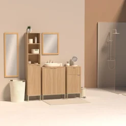 5five Muebles Y Carros De Apoyo>Mueble de baño TASSO beige de mdf