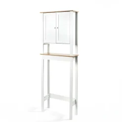 Muebles Con Lavabo Y Auxiliares>Mueble para baño wc DENVER blanco y marrón 173cm