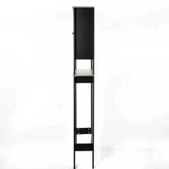 Muebles Con Lavabo Y Auxiliares>Mueble para baño wc ROMA negro y marrón 173cm