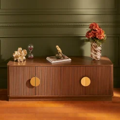 atmosphera Muebles Y Carros De Apoyo>Mueble TV WANY marrón oscuro