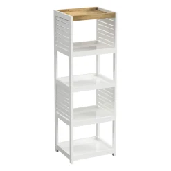 Muebles Con Lavabo Y Auxiliares>Mueble wc con 5 niveles RIO blanco