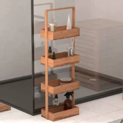 5five Muebles Con Lavabo Y Auxiliares>Mueble wc de madera de acacia 88cm