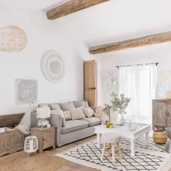 atmosphera Lienzos Y Cuadros Decorativos>Mural de Madera Tallada Blanco 58x58Cm