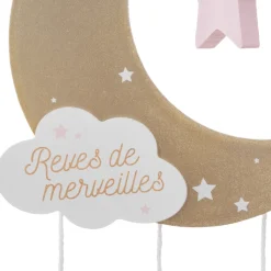 Niños atmosphera4kids Accesorios Decorativos>Móvil De Bebé Luna Rosa 15.6x1.2x43.5Cm