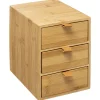 5five Accesorios De Lavabo>Organizador Bambú C/3 Cajones 20x15x21Cm