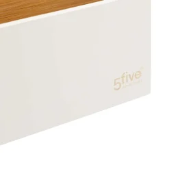 5five Accesorios De Lavabo>Organizador Baño Natureo Blanco De Bambú