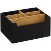 5five Accesorios De Lavabo>Organizador Baño Natureo Negro De Bambú