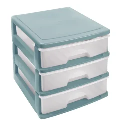Accesorios De Almacenamiento>Organizador C/3 Cajones A4 Azul Piedra