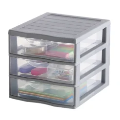 Accesorios De Almacenamiento>Organizador C/3 Cajones A6 Gris