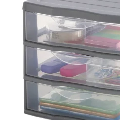 Accesorios De Almacenamiento>Organizador C/3 Cajones A6 Gris
