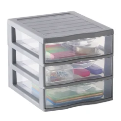 Accesorios De Almacenamiento>Organizador C/3 Cajones A5 Transparente