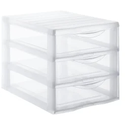 Accesorios De Almacenamiento>Organizador C/3 Cajones A4 Transparente