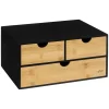 5five Cajas De Almacenamiento Y Organizadores>Organizador Con 3 Cajones De Bambú