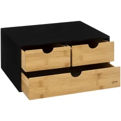 5five Cajas De Almacenamiento Y Organizadores>Organizador Con 3 Cajones De Bambú