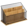 Cajas De Almacenamiento Y Organizadores>Organizador De Oficina Metal/Bambú
