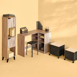 Cajas De Almacenamiento Y Organizadores>Organizador De Oficina Metal/Bambú