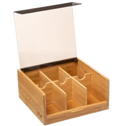 5five Cajas Y Frascos>Organizador De Té Bambú 6 Compartimentos