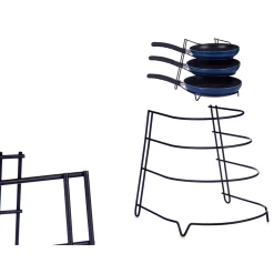 Encimera Y Lavavajillas>Organizador Para Sartenes Negro Metálico