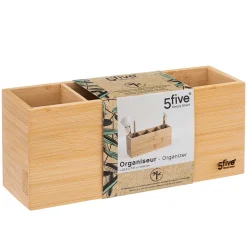 5five Accesorios De Lavabo>Organizador P/Baño De Bambú 22x7x9.8Cm