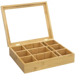 5five Cajas Y Frascos>Organizador Té Bambú C/12 Compartimentos
