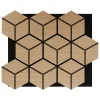 atmosphera Lienzos Y Cuadros Decorativos>Panel decorativo hexagonal beige CLINT 69x56,5cm