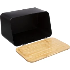 5five Cestas De Pan>Panera C/Tabla De Cortar Bambú/Metal