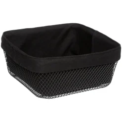 5five Cestas De Pan>Panera Mayaj Metálica Negra 24x24x11Cm