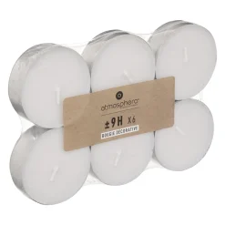 atmosphera Velas>Paquete 6 Velas Tealight Many Blancas