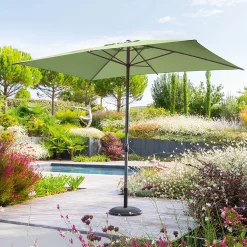 hespéride Parasol Y Bases>Parasol LOOMPA verde oliva 2x3m