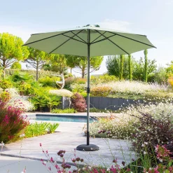 hespéride Parasol Y Bases>Parasol LOOMPA verde oliva 3m