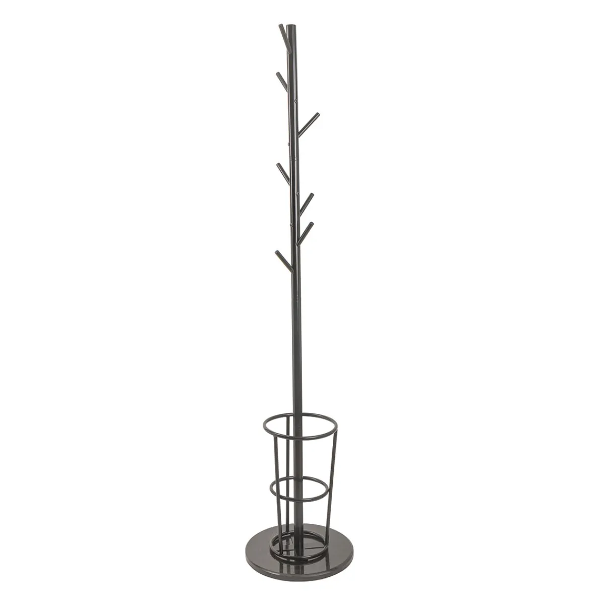 Perchas Y Travesaños>Percha con 7 ganchos de metal negro