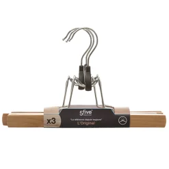 5five Perchas Y Travesaños>Percha De Madera Con Pinzas 3Uds