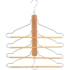 5five Perchas Y Travesaños>Percha de madera para 4 camisas y pantalones