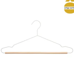 5five Perchas Y Travesaños>Percha De Metal Con Madera 43x1.15x20