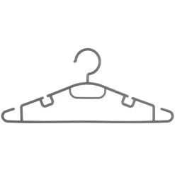 Perchas Y Travesaños>Percha De Plástico Gris 10Uds