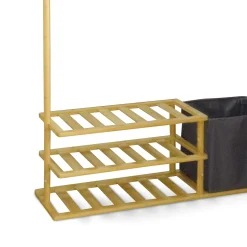 5five Soportes>Perchero C/Cesta Y 3 Estantes De Bambú