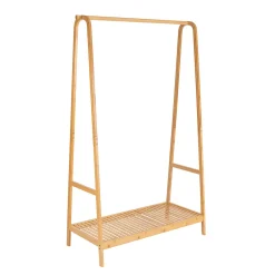 Perchas Y Travesaños>Perchero con estante de bambú 170cm