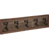 atmosphera Perchas Y Travesaños|Estilo Industrial>Perchero De Madera Con 5 Ganchos 82x20Cm