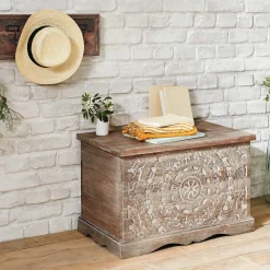 atmosphera Perchas Y Travesaños|Estilo Industrial>Perchero De Madera Con 5 Ganchos 82x20Cm