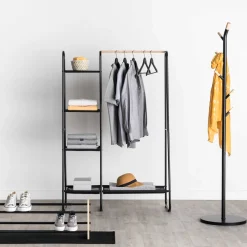 5five Perchas Y Travesaños>Perchero De Pie Metálico C/6 Colgadores