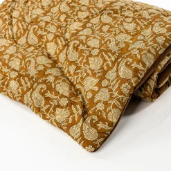 Edredones Y Colchas>Pie De Cama Floral Beige 65x180cm