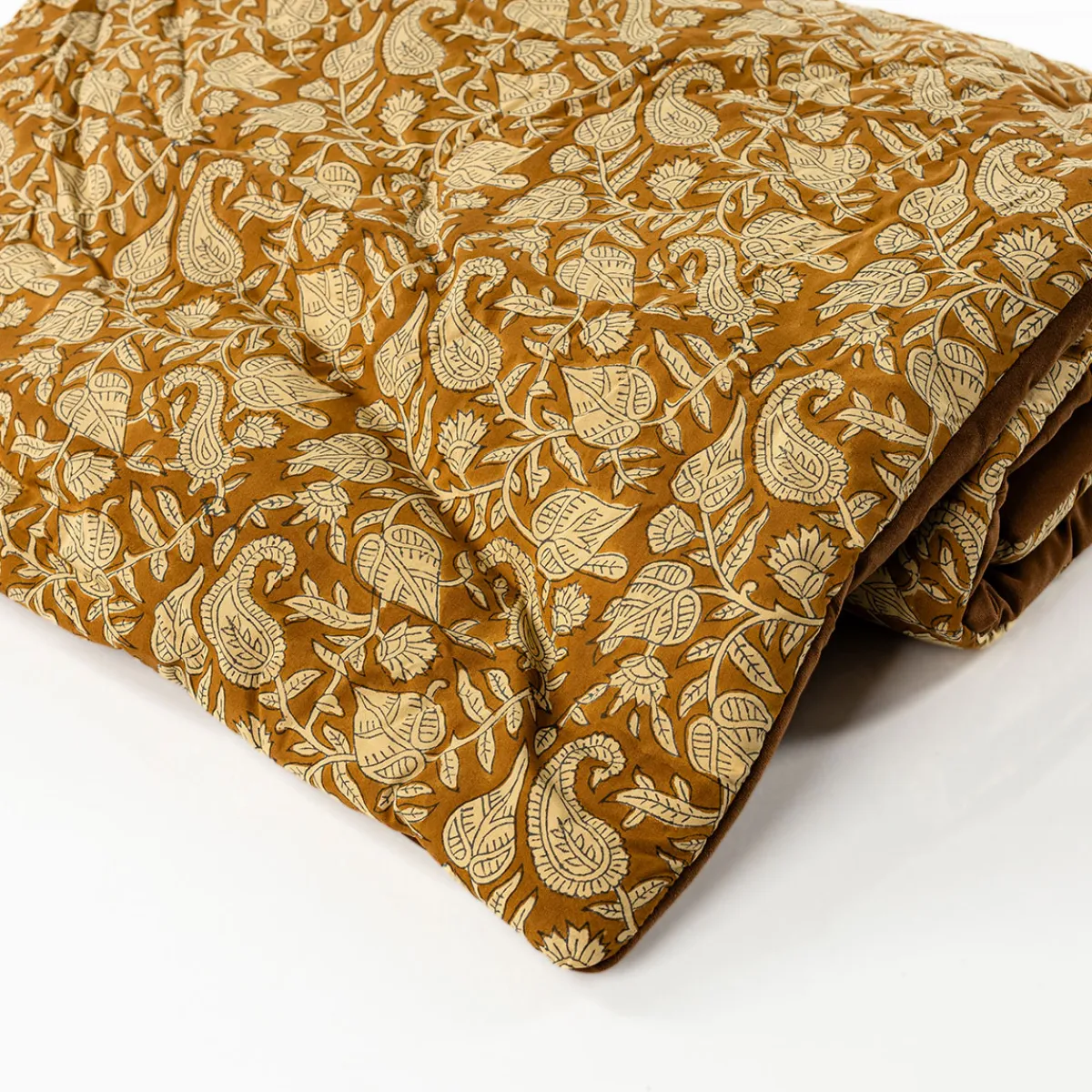 Edredones Y Colchas>Pie De Cama Floral Beige 65x180cm