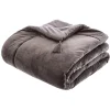 atmosphera Edredones Y Colchas>Pie De Cama Terciopelo Gris 80x180Cm